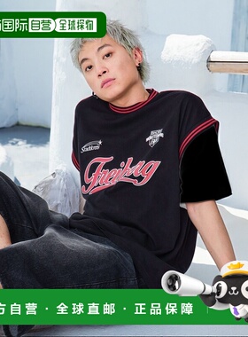 1h可退 日本直邮WEGO 男女同款印花假两件T恤 SK25SM04M0005