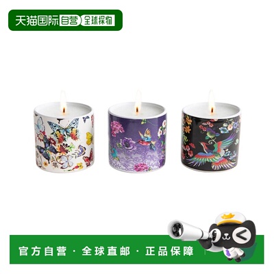 自营Johnny Was Fine Set Of 3 Votive Candles - multicolor 美