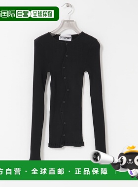 1h可退 日本直邮OperaSPORT 女装修身无缝设计细条纹T恤 UWA6SE8