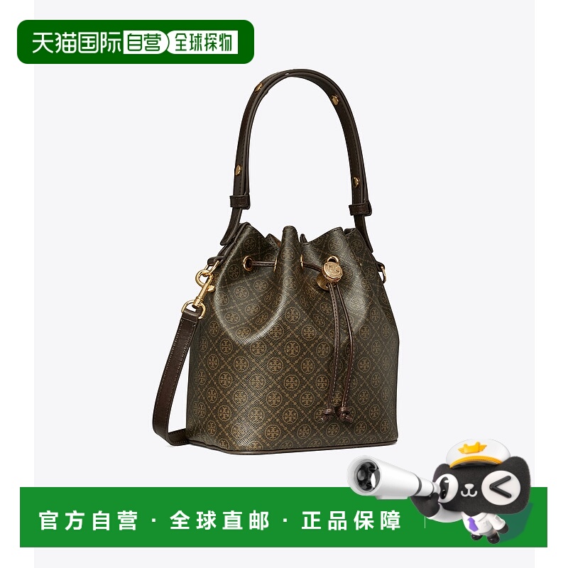 【自营】海外直邮Tory Burch 汤丽柏琦 T Monogram 水桶包斜挎包