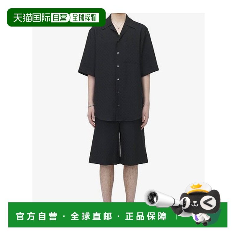 香港直邮ALEXANDER MCQUEEN 男士衬衫 814693QRABU1010 SS2025
