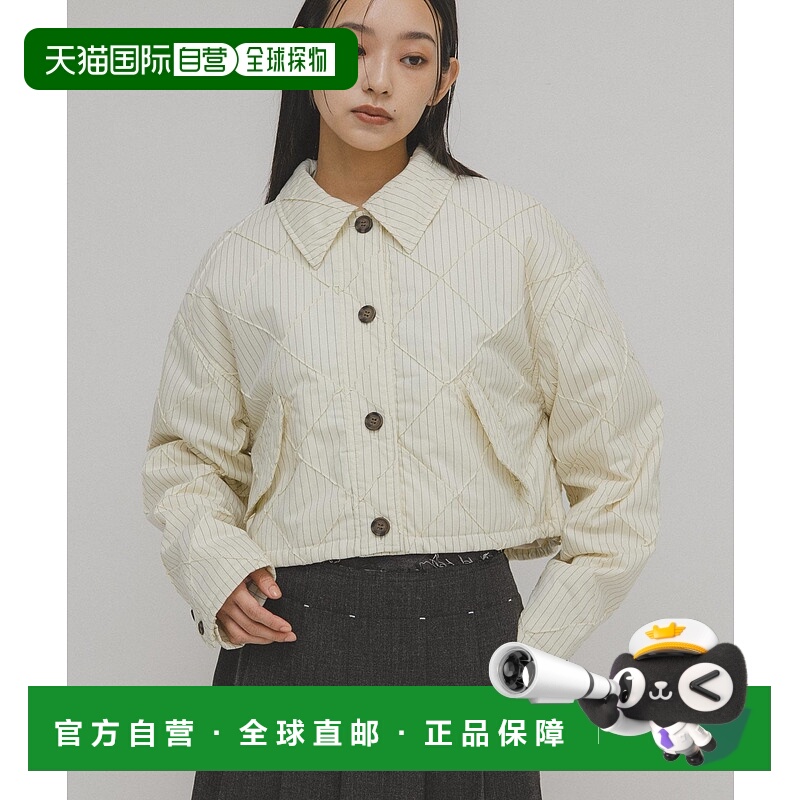 1h可退 日本直邮KBF 女装 轻盈外套 短款修身 显瘦绗缝夹克  KBA7