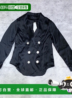 香港直邮BALMAIN 女士西服 18HPF02301C0100 SS2020 黑色 纽扣休
