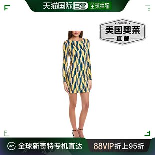 蓝色 美国奥莱 迷你连衣裙 Missoni 直发