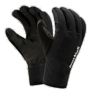 日潮跑腿Montbell蒙贝欧男士手套Windstopper骑行耐用BK M1130608