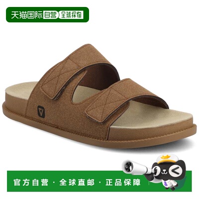 自营 vance co.Vance Orlando舒适可调节凉鞋滑带-栗色 美国奥莱