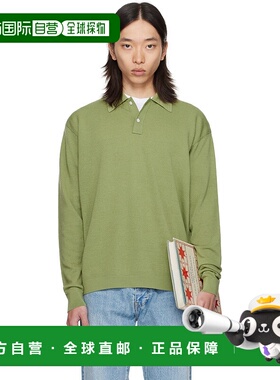 1h可退 香港直邮潮奢 vowels 男士 绿色 Light Weight Knit Polo