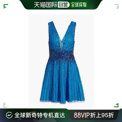 香港直邮潮奢 Jenny Packham 女士 精饰薄纱迷你连衣裙 CCD134S