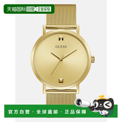 自营guessGold-Tone Diamond Analog Watch - gold 美国奥莱直发