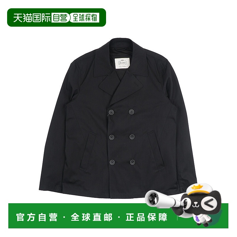 1h可退 香港直邮HERNO 男士大衣 PE000045U132389300 AW2025 黑色