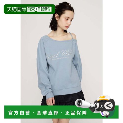 日本直邮OFF SHOULDER 露肩上衣 L号 蓝色 时尚 Logo