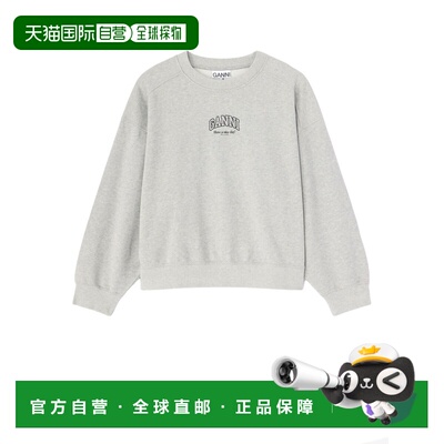 香港直邮GANNI 女士卫衣 A1060022920 SS2026 灰色 SWEATSHIRT WI