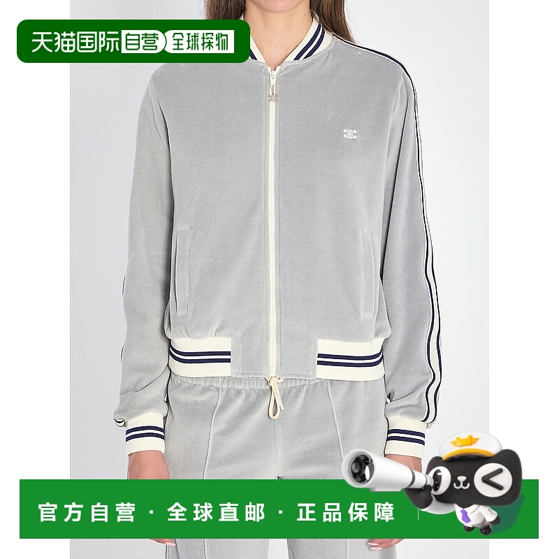 香港直邮CELINE 女士卫衣 RV0R1748QGBC0 AW2025 灰色 TEDDY TRAC