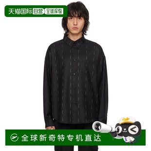男士 香港直郵潮奢 紀(jì)梵希 黑色襯衫 Givenchy BM60ZU14UW