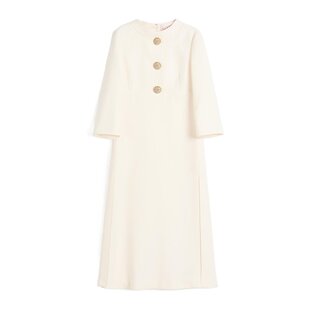 白色 VALENTINO AW2024 BVAEU51CFA03 圆领连衣裙 女士连衣裙