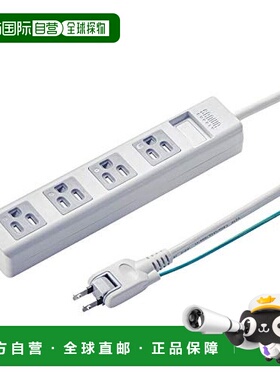 【日本直邮】SANWA SUPPLY电源插座板4插位2.5mTAP-SH3425MG