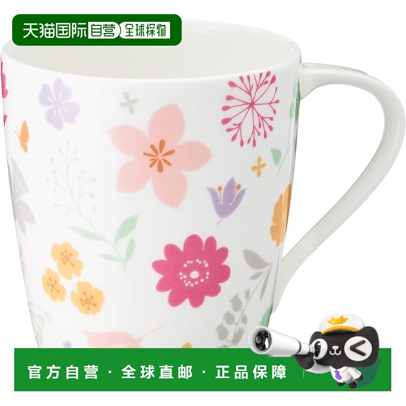 【日本直邮】Narumi鸣海 马克杯 咖啡馆 粉花 骨瓷 51198-2697