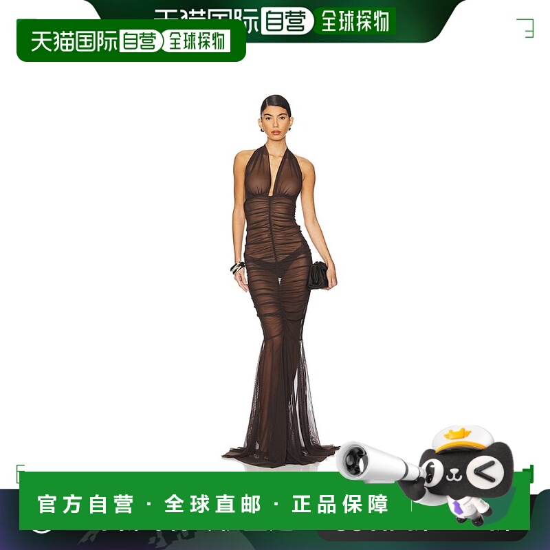 1h可退 香港直邮NORMA KAMALI 诺玛 卡玛丽 女士 Front 挂脖抽褶