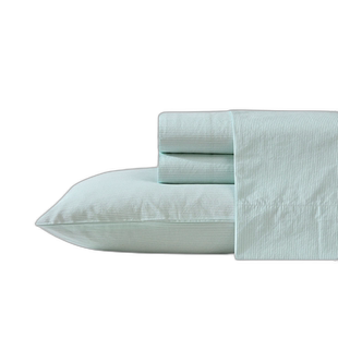 自营 Nautica Penny 细条纹绿色 Twin XL 床单套件 - 马尔代夫绿
