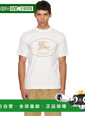 1h可退 香港直邮潮奢 Burberry 巴宝莉 男士 白色 Knight Stamp C