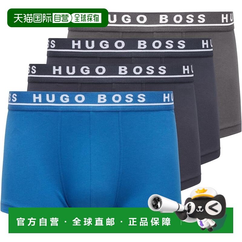 【日本直邮】BOSS 男士弹力纯棉平角内裤 3条装 黑色,女士内衣/男士内衣/家居服,平角裤,淘宝优惠券,粉丝福利购,淘宝优惠卷