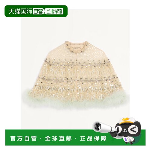 香港直邮VALENTINO 女士西服 BCG4N71ED9ZW AW2025 花色 刺绣薄纱