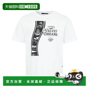 1h可退 香港直邮AMIRI 男士 FILM SHOTGUN T恤 AMJYTE1093新款