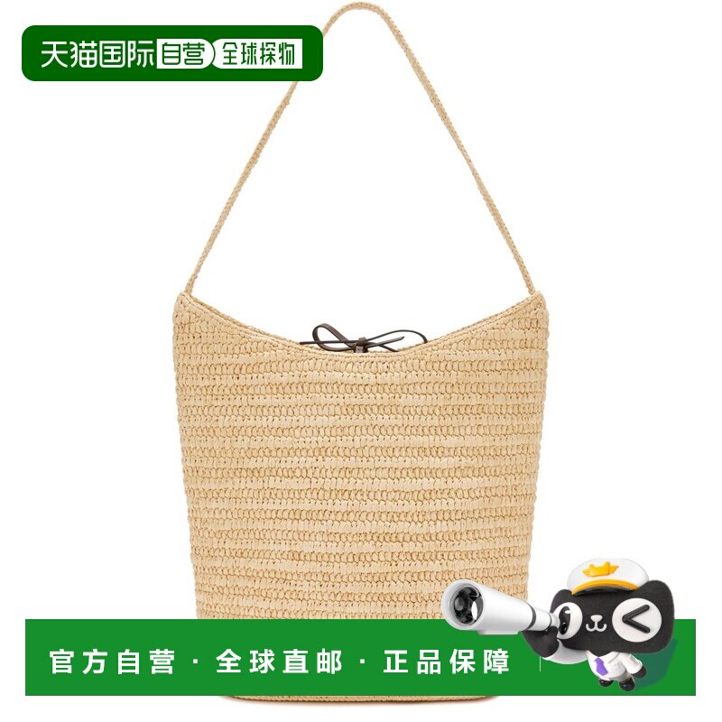 自营欧洲直邮THE ROW Alma女士天然色拉菲草单肩包图片
