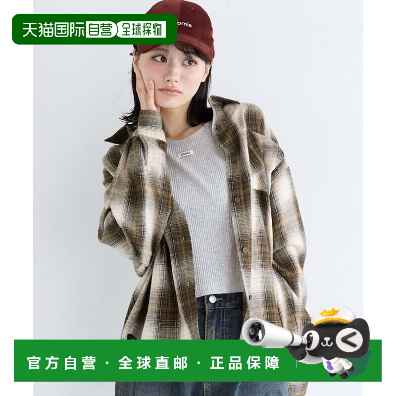 日本直邮coca youth 三穿格纹衬衫 棕色背心