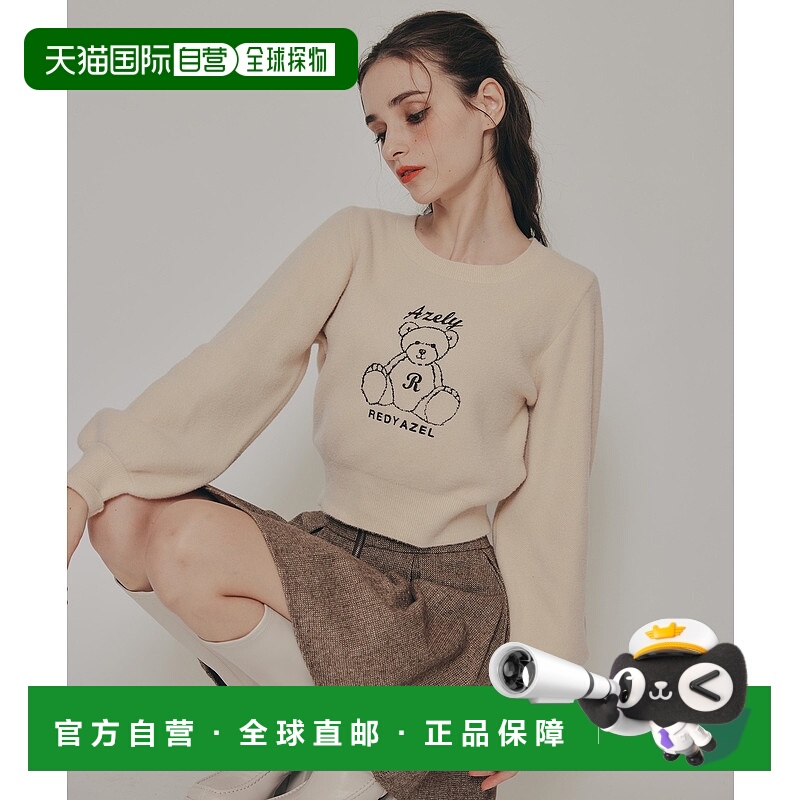 1h可退 日本直邮REDYAZEL 女装 Azely刺绣宽松半高领毛衣 2002252