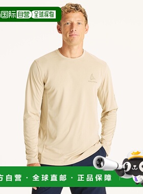 自营Nautica男士Nautica Otf长袖上衣50+衬衫-黑色麻花毛衣 美国