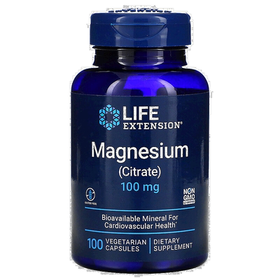 香港直发life extension柠檬酸镁素食胶囊100粒补充剂元素延续