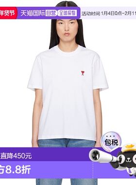 1h可退 香港直邮潮奢 Ami Paris 女士 白色 Cotton Ami de Coeur