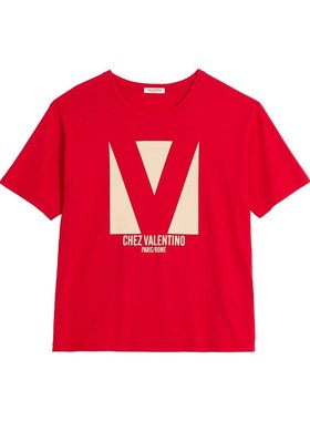 VALENTINO 男士T恤 6V3MG16PAQ9157 SS2025 红色 Chez  T-Shirt