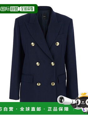 1h可退 香港直邮Pinko 品高 女士 'New Guinea' Revers 蓝色双排