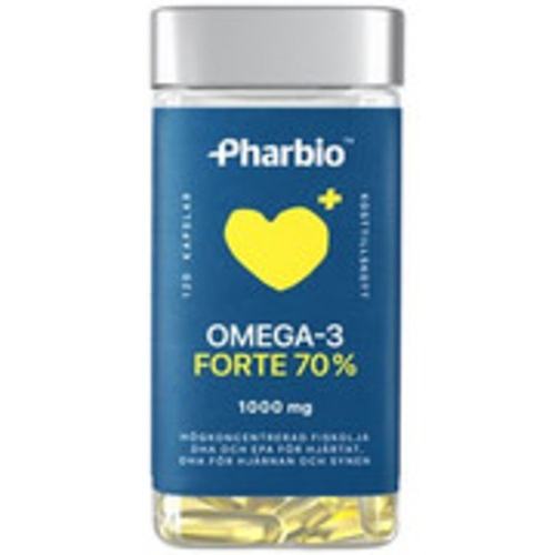 欧洲直邮北欧大药房Pharbio鱼油成人胶囊120粒护心脑补充膳食纤维