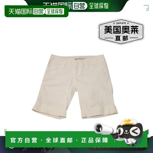 白色 白色棉质卷边百慕大短裤 美国奥莱 Olivia 自营Alice