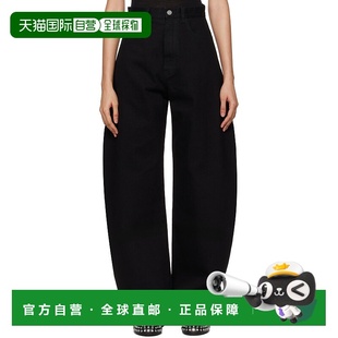 香港直邮潮奢 Alaia 女士 黑色 Round 牛仔裤 AA9P0176D003A