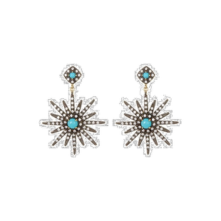自营 Adornia Starburst 耳环 .925 纯银 - 蓝色 美国奥莱直发