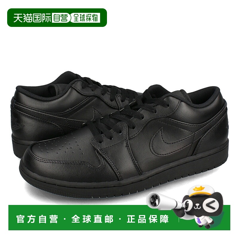 日本直邮耐克 AIR JORDAN 1 LOW 男士低帮运动鞋 黑色/黑色/黑色