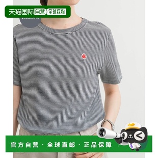 日本直邮PETIT T恤 BATEAU 别注联名刺绣圆领短袖 DWA 女装 1h可退