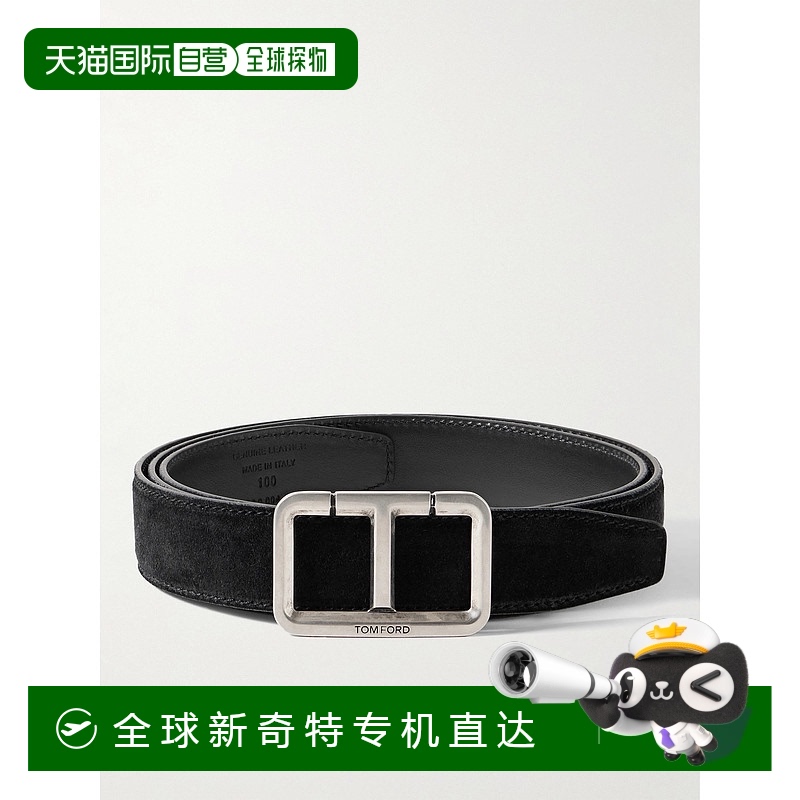 1h可退 香港直邮Tom Ford 汤姆 福特 男士 3cm 绒面革皮带 TB280L