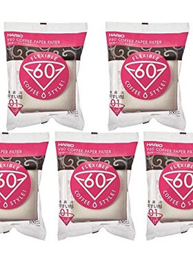 日本直邮HARIO V60咖啡滤纸 500张装 白色 日本制 VCF-01-100W