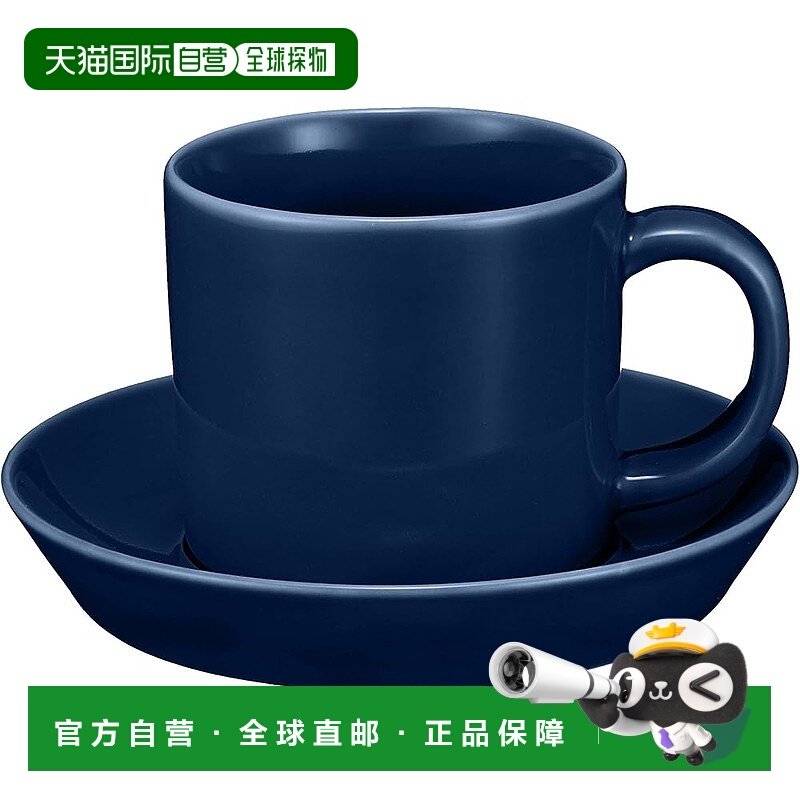 【日本直邮】西海陶器 Hasami ware“Common”小咖啡杯和碟子 蓝