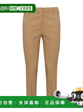 香港直邮PINKO 女士休闲裤 104909A0IML31 SS2025 绿色 腰带环休