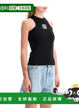 香港直邮BALMAIN 女士衬衫 DF1EB045BC49EAB AW2024 黑色 复古PB