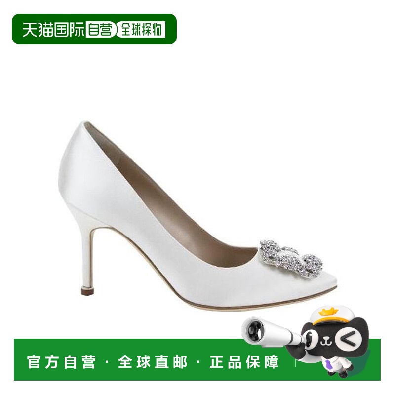 香港直邮Manolo Blahnik Hangisi 晶饰扣环高跟鞋 9XX03170034