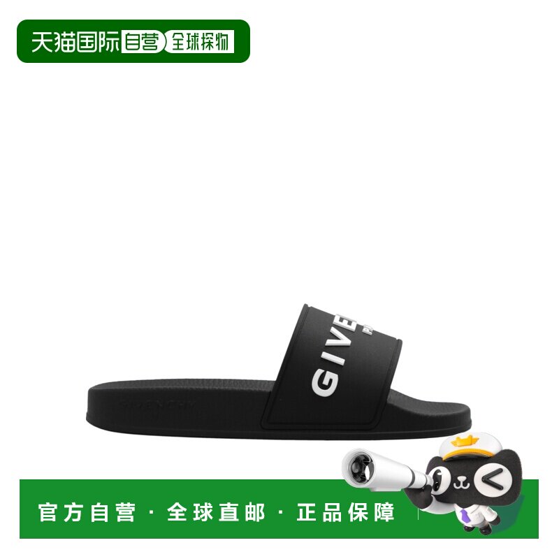 香港直邮Givenchy 徽标拖鞋 BE3004E1UM纪梵希休闲平底一字拖橡胶