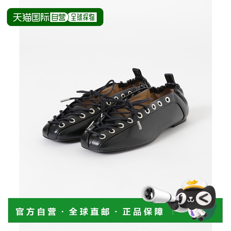 1h可退 日本直邮GANNI 女士金属孔系带芭蕾鞋 25春夏 UWA4S2914