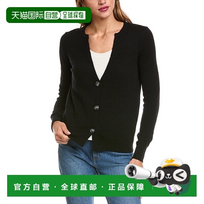自营philosophy Split V-Neck Cashmere Cardigan - black 美国奥